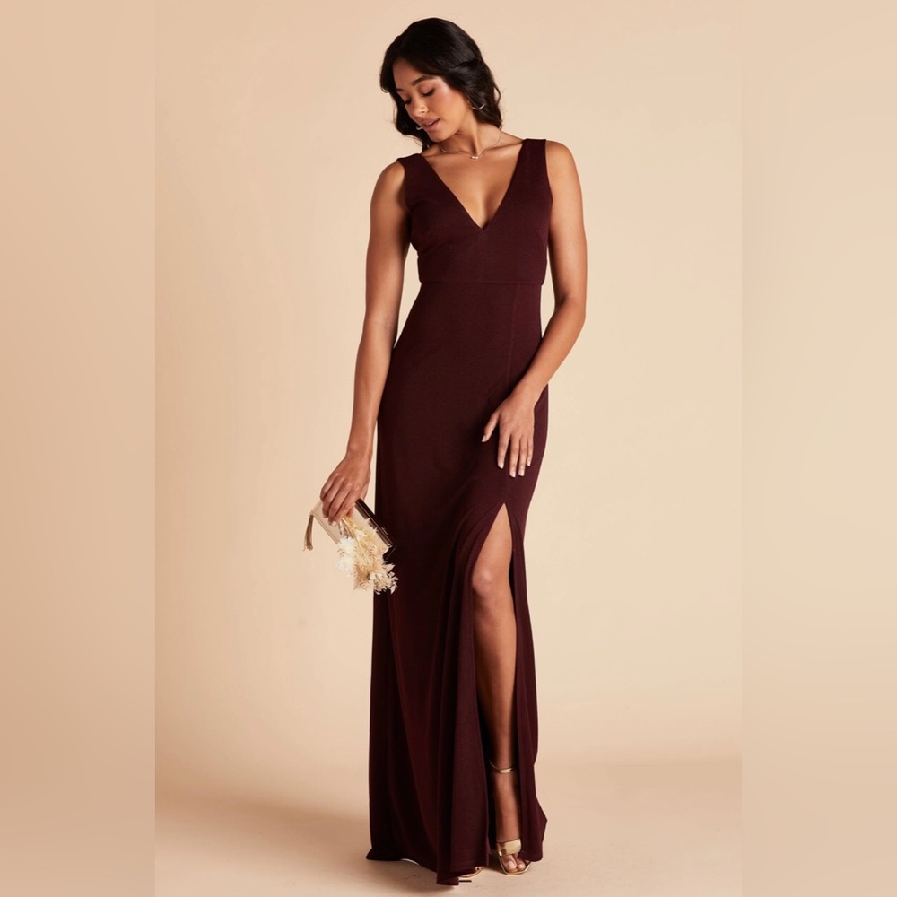 Birdy Grey Shamin Crepe Bridesmaid Dress in Cabernet!